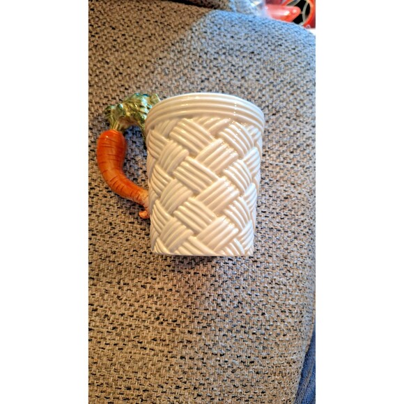 Set of 4 Fitz & Floyd Vegetable Garden Basket Mugs Different Veggies Mint in Box - Picture 9 of 12